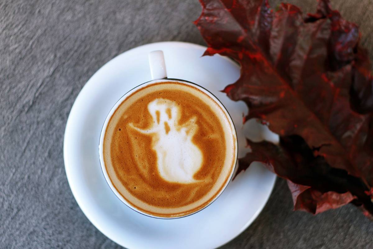 Photo of ghost latte art